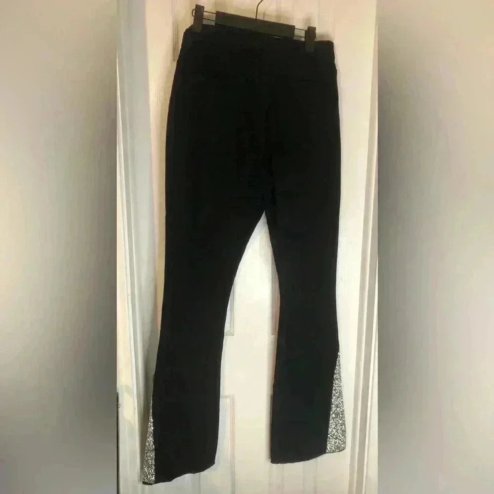 Black Jeans with Silver Large Glitter Detail - Picture 13 of 14